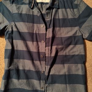 Denim & Flower Size Small Blue Short-Sleeved Shirt